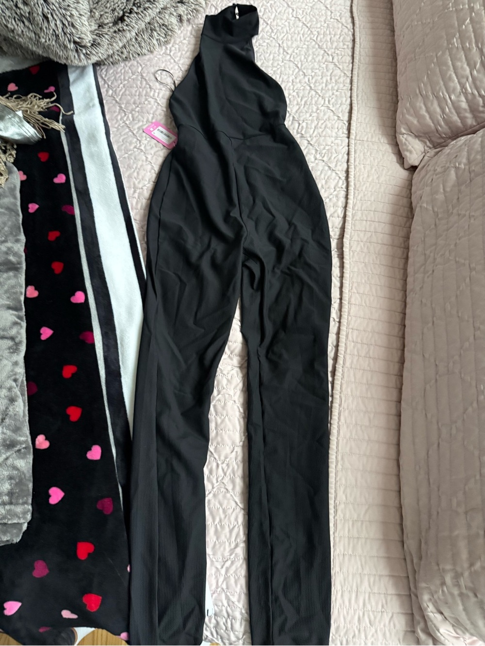 Edikted Black One-Shoulder Kids Jumpsuit